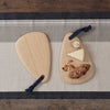 Bamboo Droplet cutting board with cheese and bread