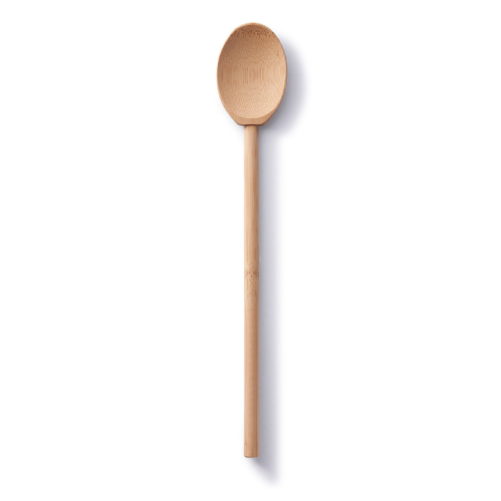 A 13-inch bamboo mixing spoon is shown on a white background - bambu