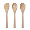 A set of 3 bamboo cooking utensils from the bambu Give it a Rest Series are shown on a white background.