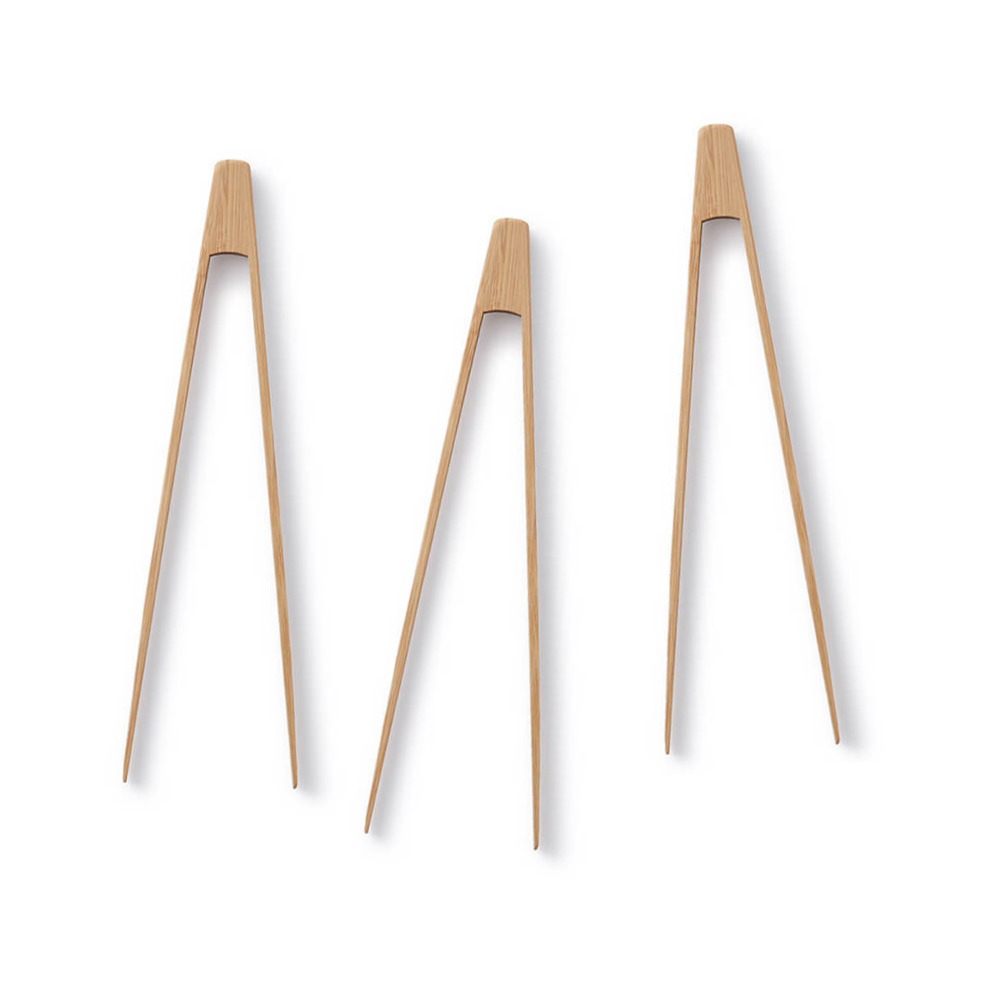 Small tongs, set of 3 - bambu