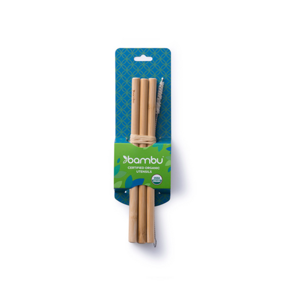 Precision Reusable Bamboo Straws, set of 6