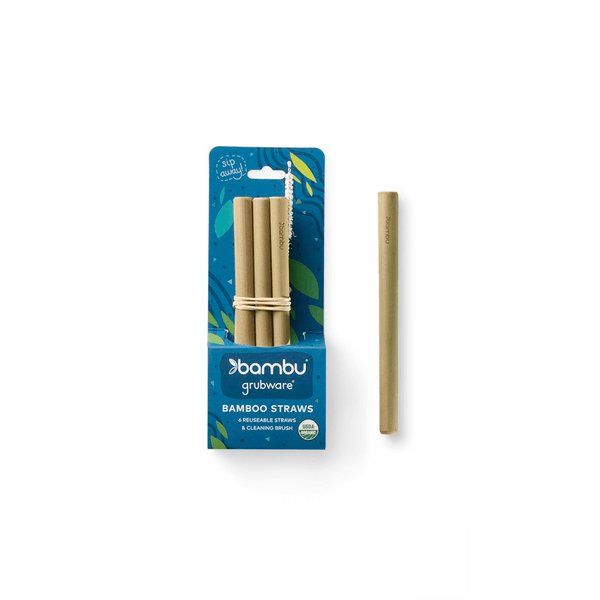 Reusable Short Bamboo Straws set of 6