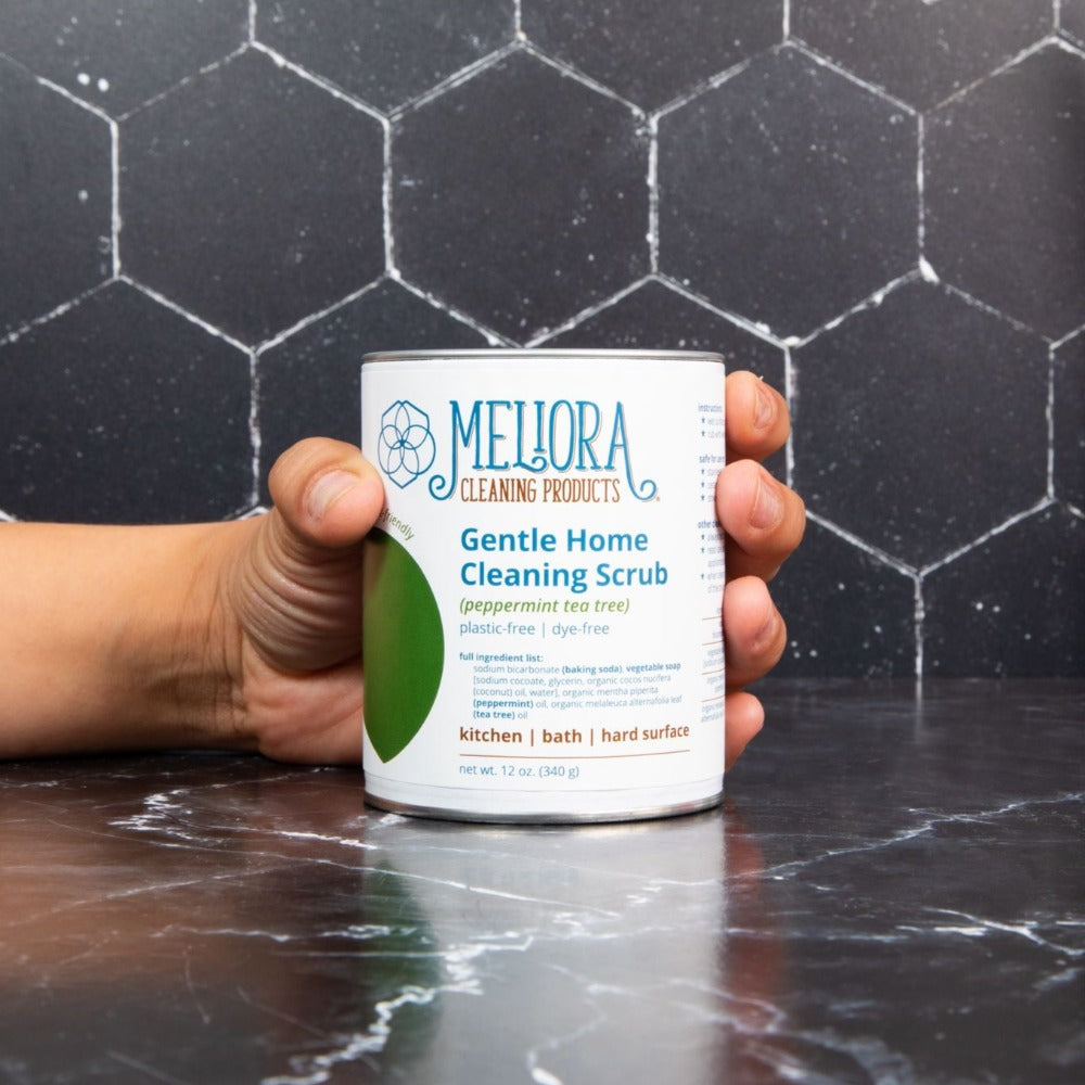 Meliora Cleaning Products: Gentle Home Cleaning Scrub is safe for many surfaces.