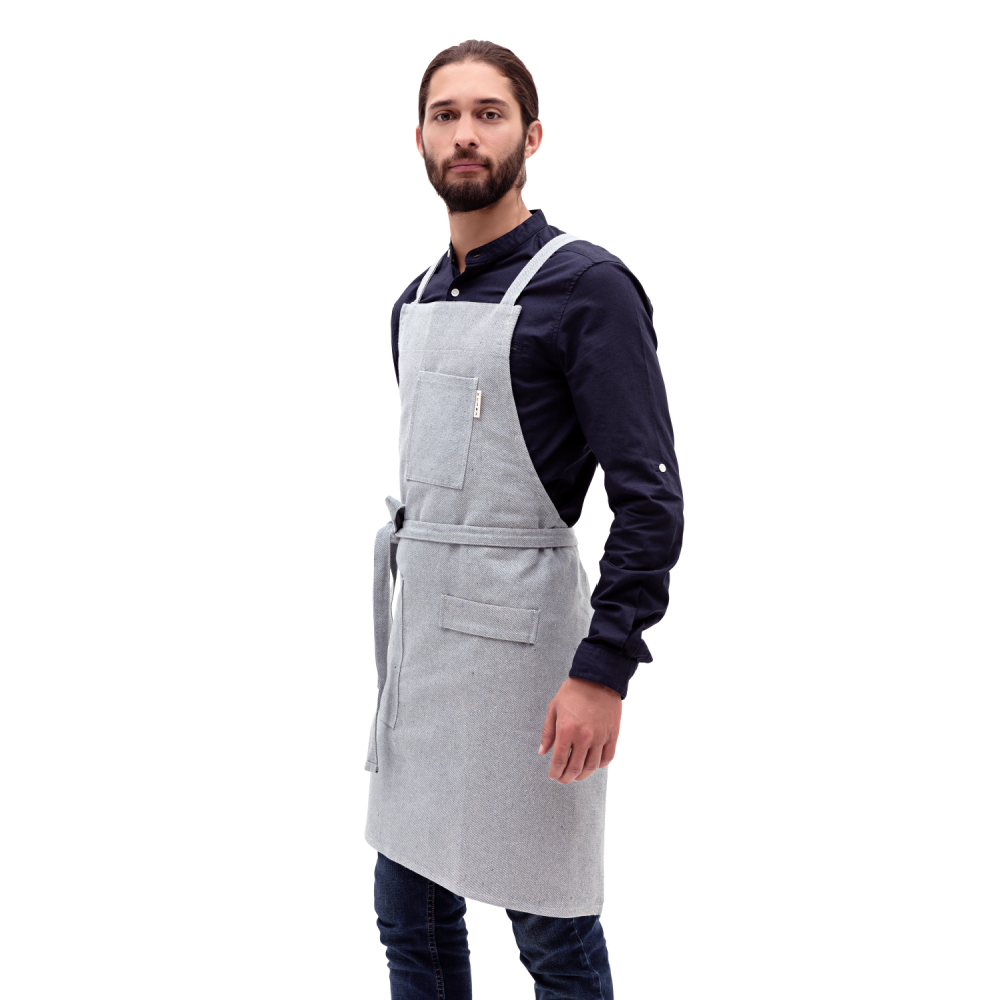 MEEMA Crossback Apron made with Upcycled Denim