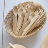 Veneerware® Bamboo Forks spoons and knives in basket